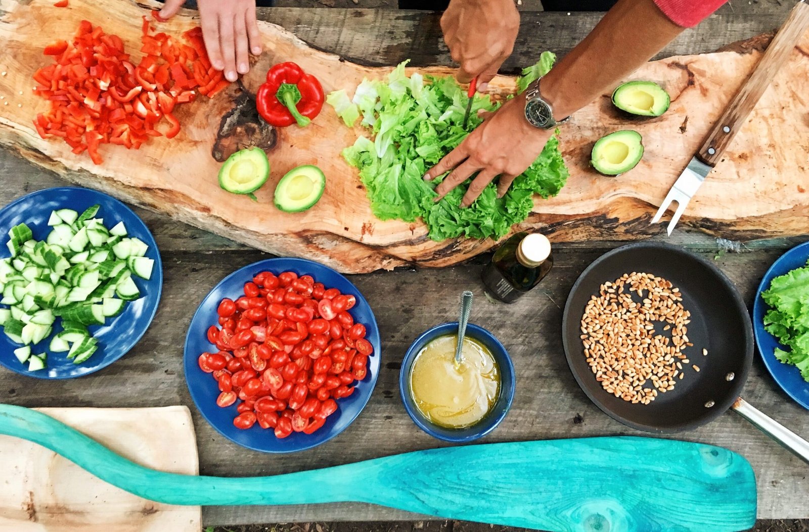 Preparing Salad